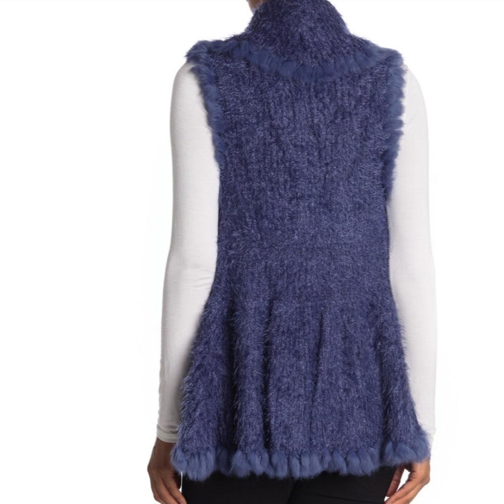 Love Token Genuine Rabbit Fur Trim Vest - Picture 2 of 2